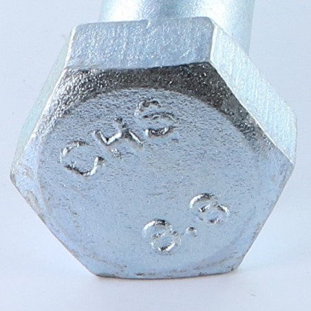 1 x Corps de boulon filetage partiel Tête hexagonale TH M33X160 Classe 8.8 Acier zingué