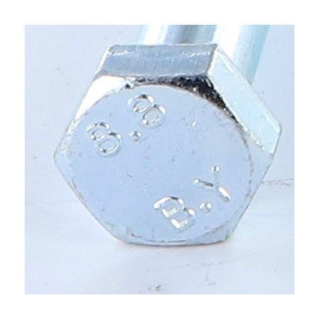1 x Corps de boulon filetage partiel Tête hexagonale TH M18X100 Classe 8.8 Acier zingué