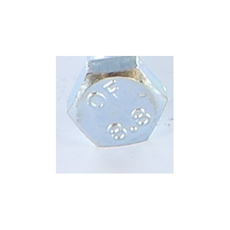 1 x Corps de boulon filetage partiel Tête hexagonale TH M8X65 Classe 8.8 Acier zingué