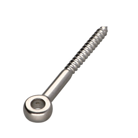 1 x Vis à oeil Bois 8X60 Filetée sur 40 Oeil 8.4 Inox A4