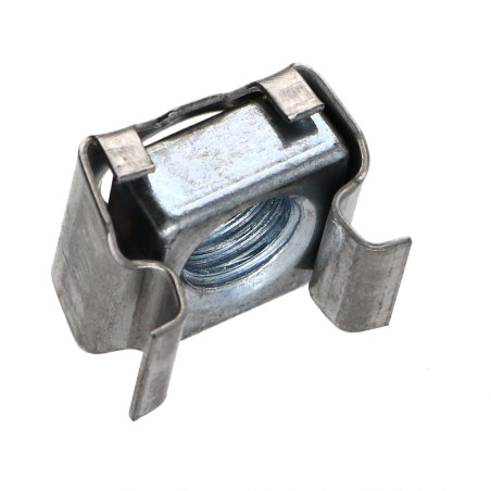 1 x Ecrou acier zingué cage inox C4812D M12 Epaisseur tole 4.8 à 6.2