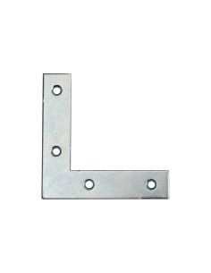 Equerre Plate renfort Bout Carré 80X80X18 Acier zingué