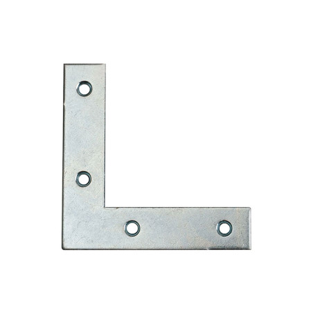 1 x Equerre Plate renfort Bout Carré 80X80X18 Acier zingué