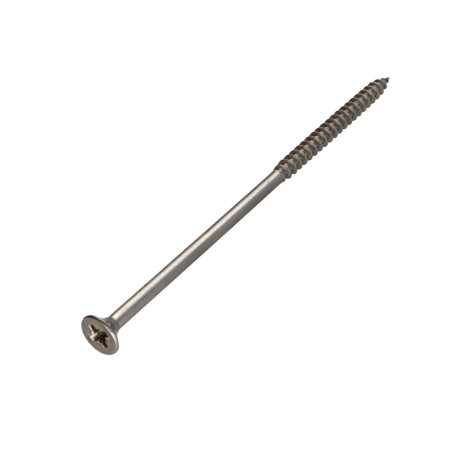 1 x VBA Vis bois agglo Inox A2 Tête fraisée Pozi 6X140 Filetée sur 60