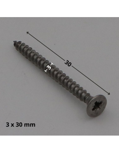 1 x VBA Vis bois agglo Inox A2 Tête fraisée...