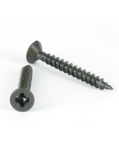VBA Vis bois agglo Inox A2 Tête fraisée Pozi 4.5X40 Noir
