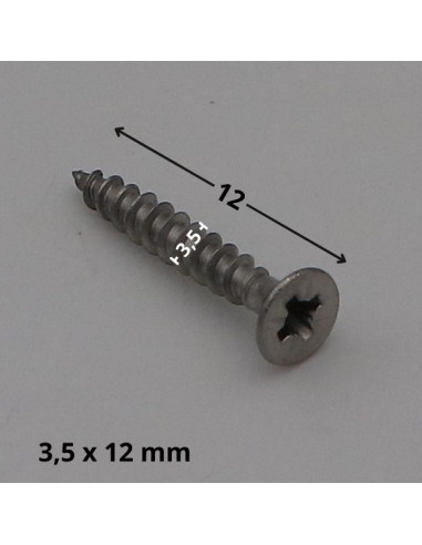 1 x VBA Vis bois agglo Inox A2 Tête fraisée...