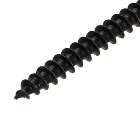 1 x VBA Vis bois agglo Inox A2 Noir Tête fraisée Pozi 4X35