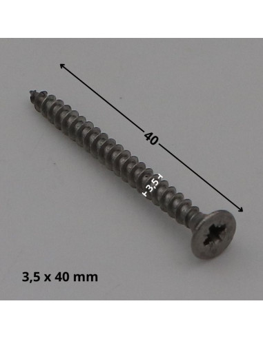1 x VBA Vis bois agglo Inox A2 Tête fraisée...