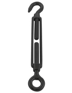 Tendeur oeil crochet M5 Oeil 8 Inox A4 Noir