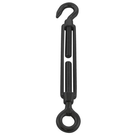 1 x Tendeur oeil crochet M6 Oeil 10 Inox A4 Noir
