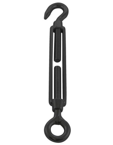 1 x Tendeur oeil crochet M8 Oeil 14 Inox A4 Noir
