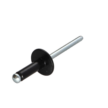 1 x Rivet aveugle Aluminium Tige acier 4.8X35 Epaisseur de serrage 25 à 30 Tête large Noir