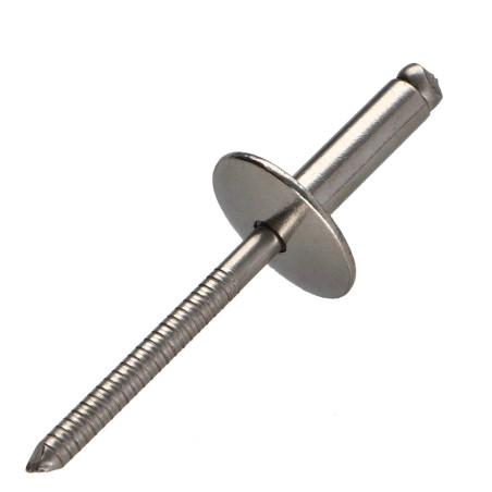 1 x Rivet Aveugle Tout Inox Tête extra large TEL 3.2X10 Epaisseur de serrage 5 à 7