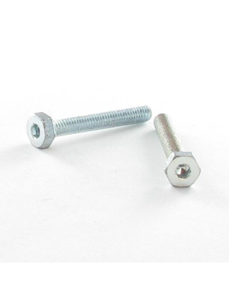 1 x Vis métaux Tête hexagonale TH + Clé de 4 HC4 M6X35 Acier zingué