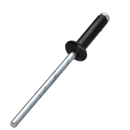 1 x Rivet aveugle Aluminium Tige acier 4.8X18 Tête Ronde Standard Noir
