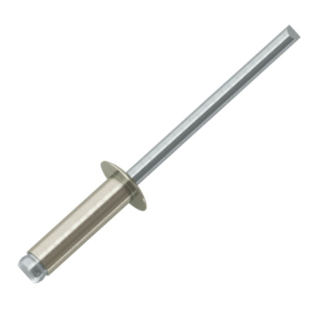 1 x Rivet aveugle Aluminium Tige acier 3.2X10 Epaisseur de serrage 5 à 7 Tête Ronde Standard RAL9002 blan gris