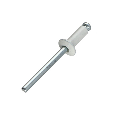 1 x Rivet aveugle Aluminium Tige acier 4.8X25 Epaisseur de serrage 17 à 20 Tête Ronde Standard Blanc