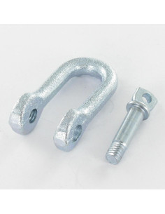 Manille Droite à Piton à Oeil Acier zingué 10 2