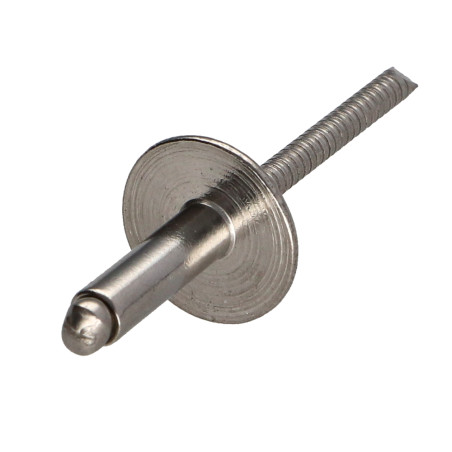 1 x Rivet Aveugle Tout Inox Tête extra large TEL 4.8X12 Epaisseur de serrage 5 à 7