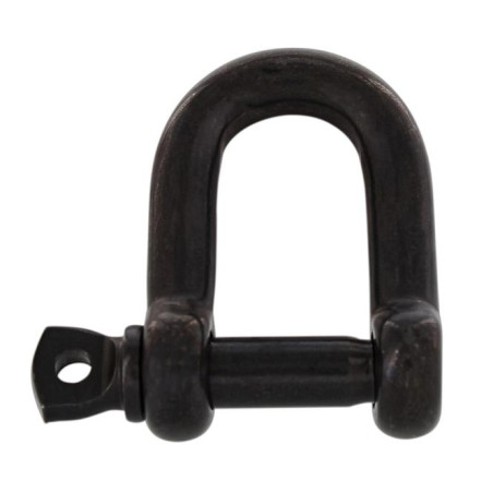 1 x Manille Droite Forgée Inox A4 Noir Diamètre 4