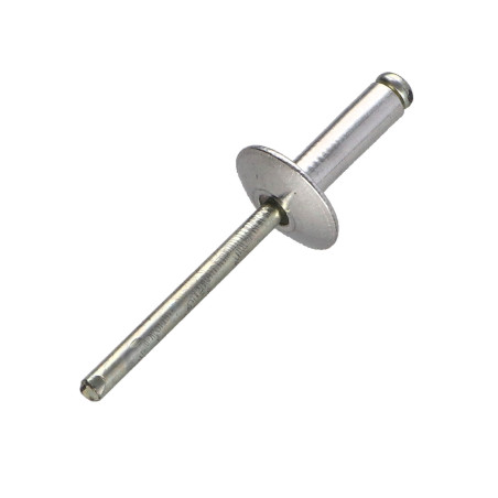 1 x Rivet aveugle Aluminium Tige acier 4.8X35 Epaisseur de serrage 25 à 30 Tête large ALX