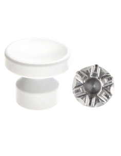 Patère décoratif Aluminium Blanc avec fixation pour...