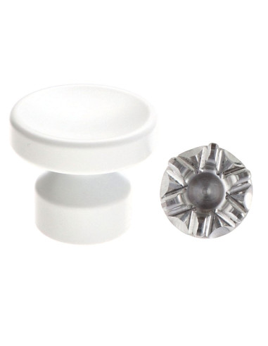 1 x Patère décoratif Aluminium Blanc avec...