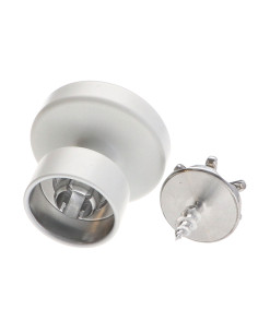 Patère décoratif Aluminium Blanc avec fixation pour... 2
