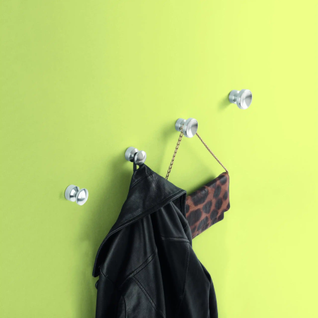 1 x Patère décoratif Aluminium Noir avec fixation pour plaque de plâtre L'ATTACHANTE