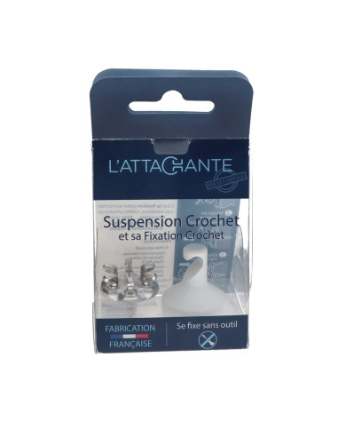 1 x Crochet décoratif Aluminium Blanc avec...