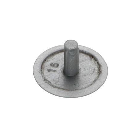 1 x Cache tête de vis Polyéthylène Diamètre de tête: 15 Diametre de tige 3 Longueur tige 6 RAL9006 aluminium blanc