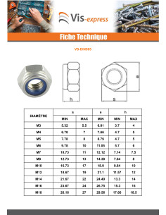 Ecrou frein M10 Acier zingué Rouille 2
