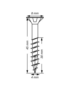 Spax T-STAR PLUS Tête fraisée TORX T20 Inox A2 4X45... 2