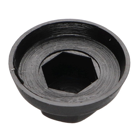 1 x Capuchon Tête hexagonale TH Polyéthylène RAL9005 noir foncé pour vis autoperceuse ou tole de diam 6.3