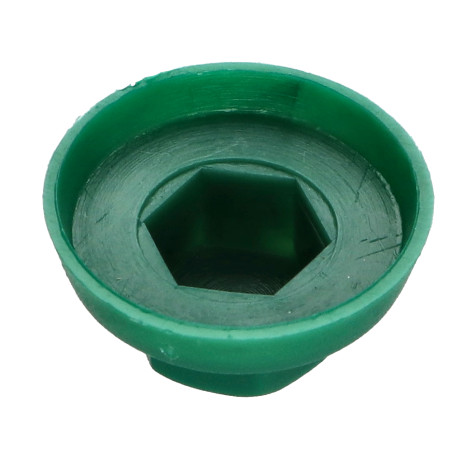 1 x Capuchon Tête hexagonale TH Polyéthylène RAL6028 pour vis autoperceuse ou tole de diam 6.3