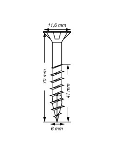 Spax T-STAR PLUS Tête fraisée TORX T30 Inox A2 6X70... 2