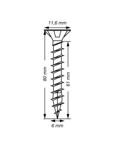 Spax T-STAR PLUS Tête fraisée TORX T30 Inox A2 6X80... 2