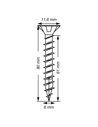 1 x Spax T-STAR PLUS Tête fraisée TORX T30 Inox...