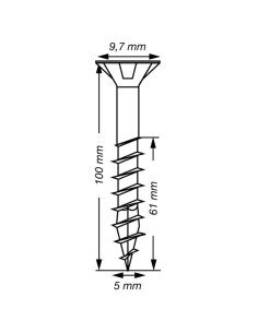 Spax T-STAR PLUS Tête fraisée TORX T20 Inox A2 5X100... 2