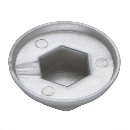 1 x Capuchon Tête hexagonale TH Polyéthylène RAL9006 aluminium blanc pour vis autoperceuse ou tole de diam 6.3