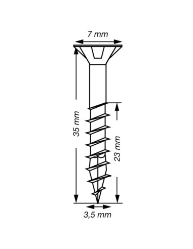 1 x Spax T-STAR PLUS Tête fraisée TORX T15 Inox...