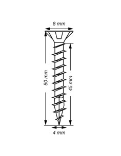 Spax T-STAR PLUS Tête fraisée TORX T20 Inox A2 4X50... 2