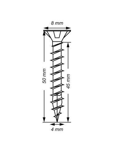 1 x Spax T-STAR PLUS Tête fraisée TORX T20 Inox...