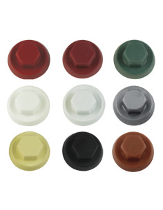 Capuchon Tête hexagonale TH Polyéthylène RAL9002 blan...
