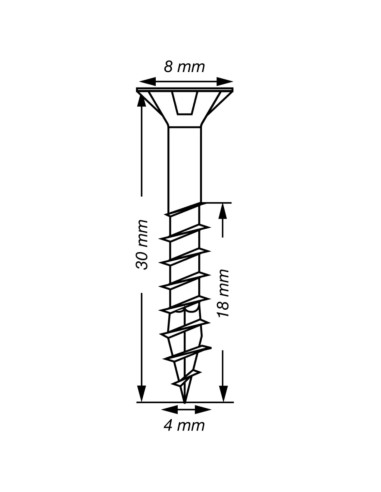 1 x Spax T-STAR PLUS Tête fraisée TORX T20 Inox...