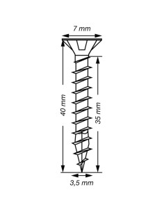 Spax T-STAR PLUS Tête fraisée TORX T15 Inox A2 3.5X40... 2