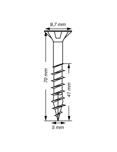 1 x Spax T-STAR PLUS Tête fraisée TORX T20 Inox...