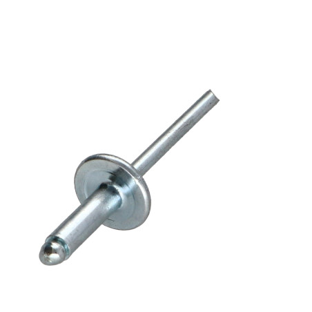1 x Rivet aveugle tout acier ZING 4.8X16 Epaisseur de serrage 9 à 11 Tête large