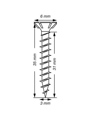 1 x Spax T-STAR PLUS Tête fraisée TORX T10 Inox...